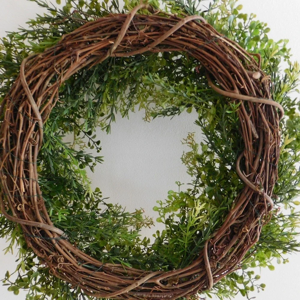 Year Round‎ Greenery Wreath with Willow Branches Spring Wreath Mossy